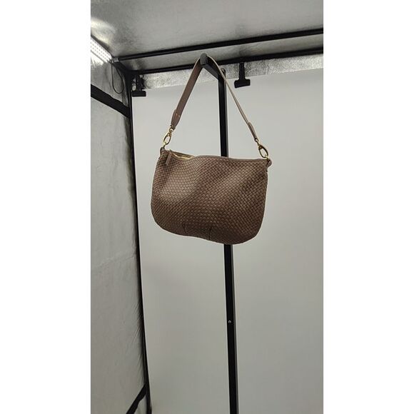 Quince Handbags - Quince Women Italian Handwoven Leather Mini Shoulder Bag Bags Cognac One Size